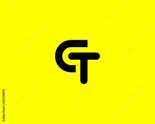 TC CT letter logo design vector template