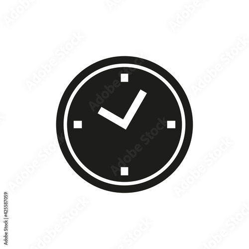 The clock icon. Simple vector illustration on a white background. Free Download The clock icon. Simple vector illustration on a white background. - GFXLoad