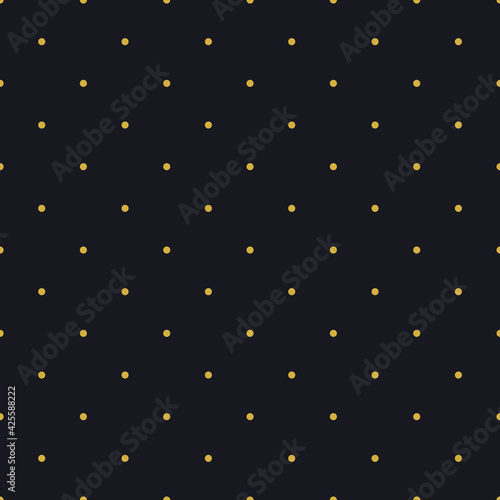 Seamless pattern  texture or background with gold polka dots on gray background