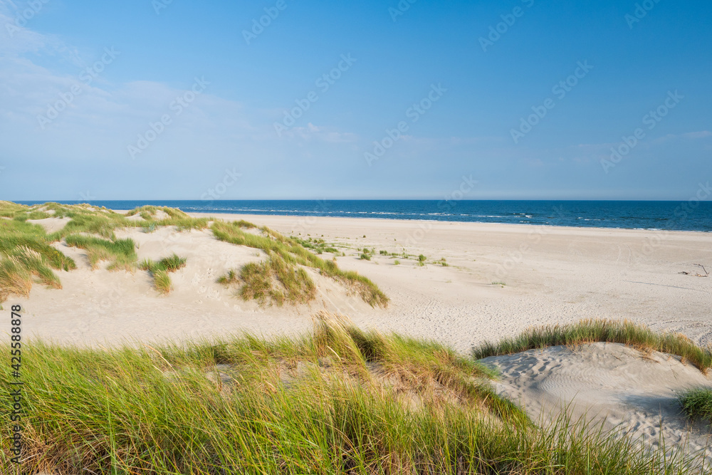 Beach view from the sand dunes