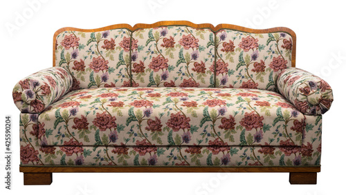 Obraz na płótnie Fabric armchair sofa in a slightly primitive style. w salonie
