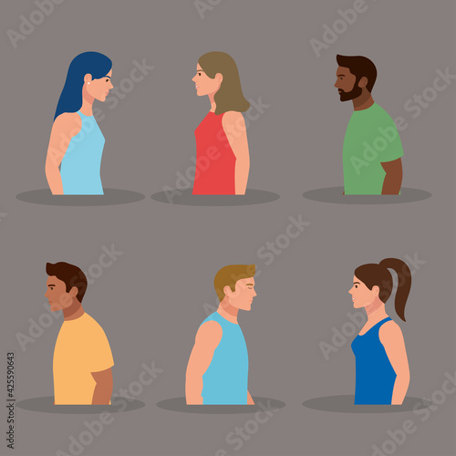interracial six persons