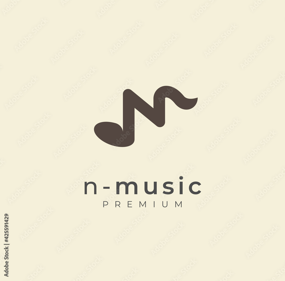 Obraz premium Initial letter N Note Logo, simple,professional and unique, Flat design logo template,vector illustrations