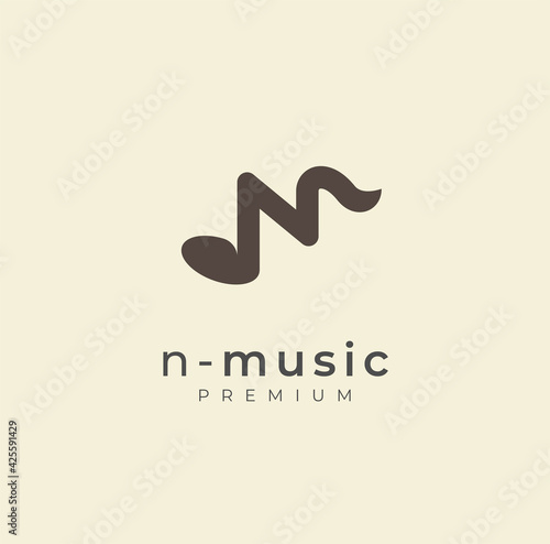Initial letter N Note Logo, simple,professional and unique, Flat design logo template,vector illustrations