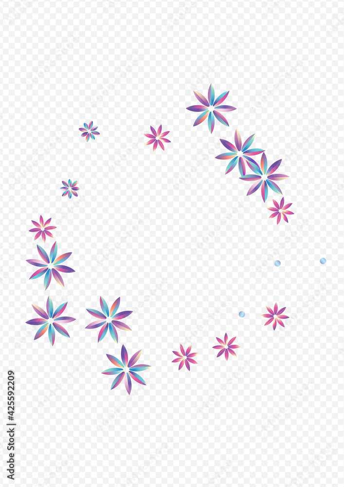 Gradient Flower Art Transparent Background.