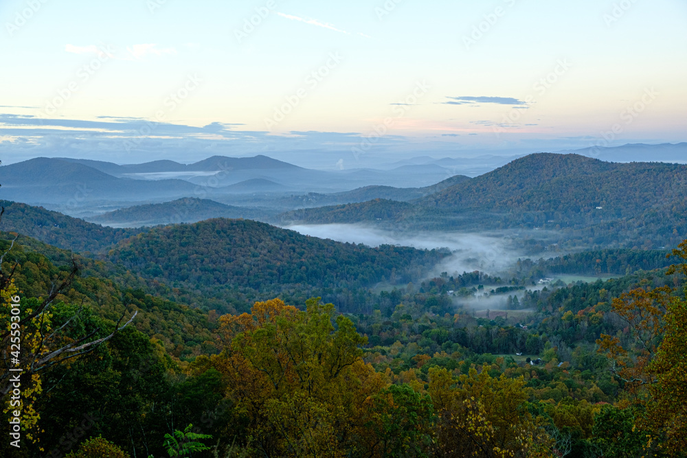 View from the Blue Ridge Parkway. North Carolina
