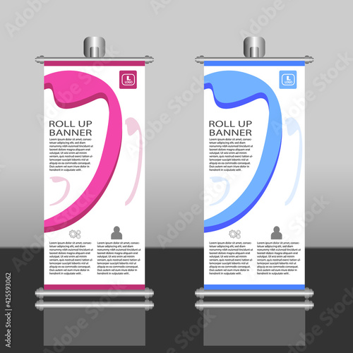 Educational vector graphic template roll up banner ,flyer, template design ,abstract and broach vector template, poster, exhibition, professional. Advertising, business, Layout banner, Background,