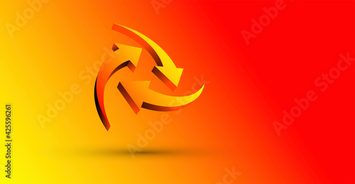 simbolo, icona, frecce, girare, loop