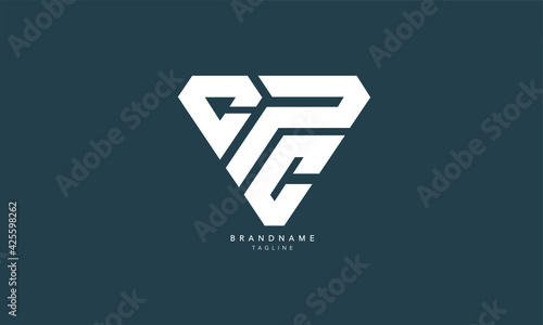 Alphabet letters Initials Monogram logo CPC, CP, PC