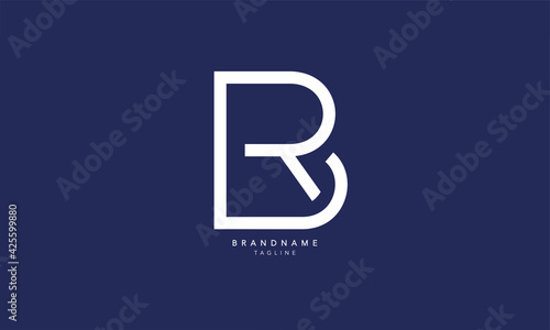 Alphabet letters Initials Monogram logo RB, BR, R and B