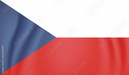 Grunge Czech Republic flag. Czech Republic flag with waving grunge texture.