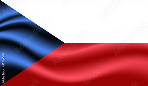 Grunge Czech Republic flag. Czech Republic flag with waving grunge texture.