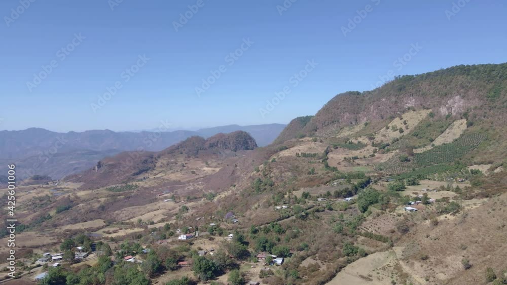 sunlight mountain land scenery aerial view sunlight mountain land scenery aerial view