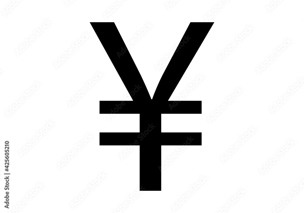 Símbolo negro de la moneda de yen. Símbolo negro de la moneda de yen.