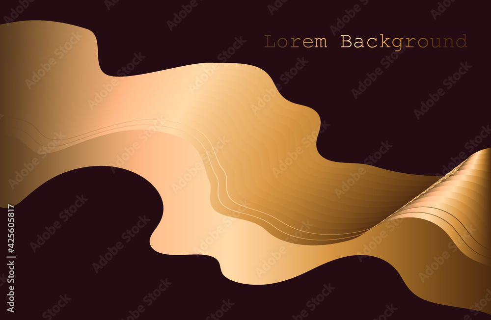 abstract red background with wave. golden wave. modern design. modern colors. vector