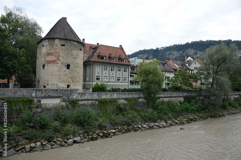 Ill und Wasserturm in Feldkirch