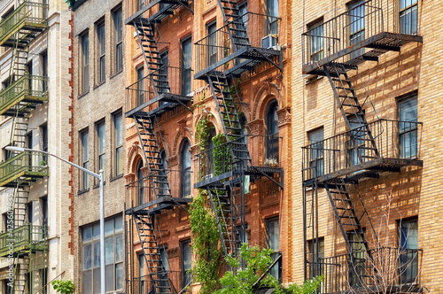 Wallpaper Mural Old buildings with fire escapes, New York City, USA. Torontodigital.ca
