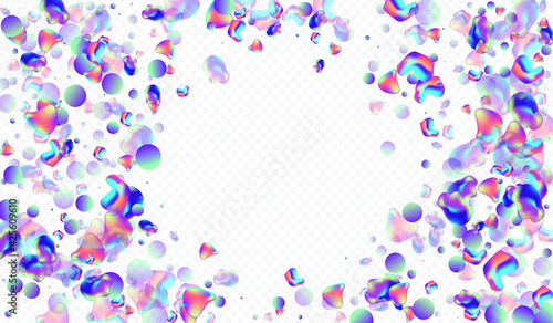 Light Bubble Gradient Vector Transparent Background. Trendy Elements Illustration. Color Graphic Fluid Brochure. Neon Futuristic Template.
