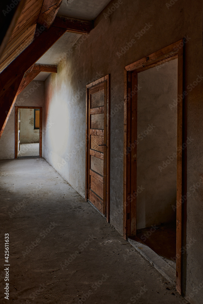 corridors of an old and out of use school corridors of an old and out of use school