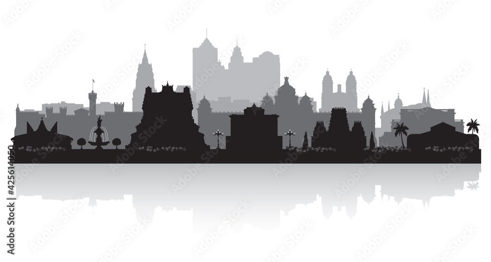Bangalore India city skyline silhouette
