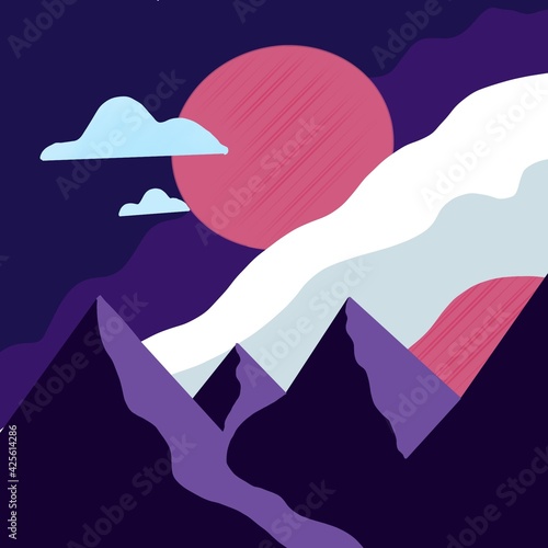 illustration of a kissing in the night