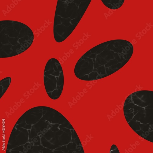 seamless pattern with red and yellow flowers