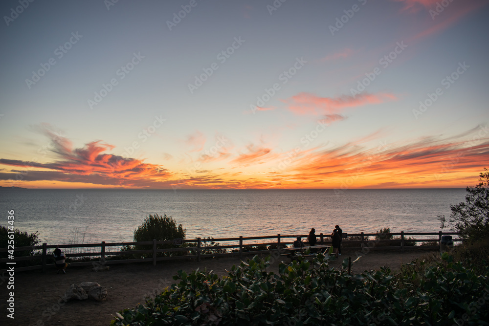 Sunset over Pacific Ocean in Rancho Palos Verdes Sunset over Pacific Ocean in Rancho Palos Verdes