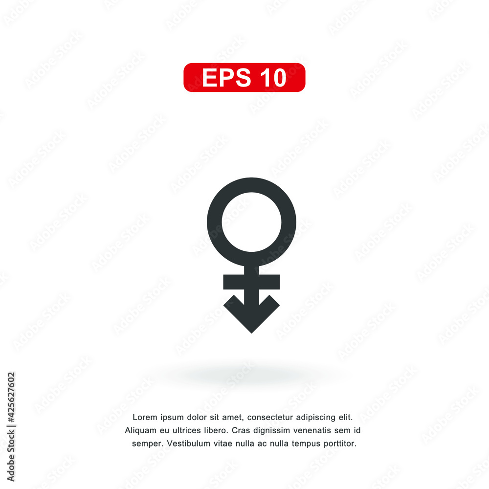 web icon gender sign isolated on white background. Simple vector illustration. web icon gender sign isolated on white background. Simple vector illustration.