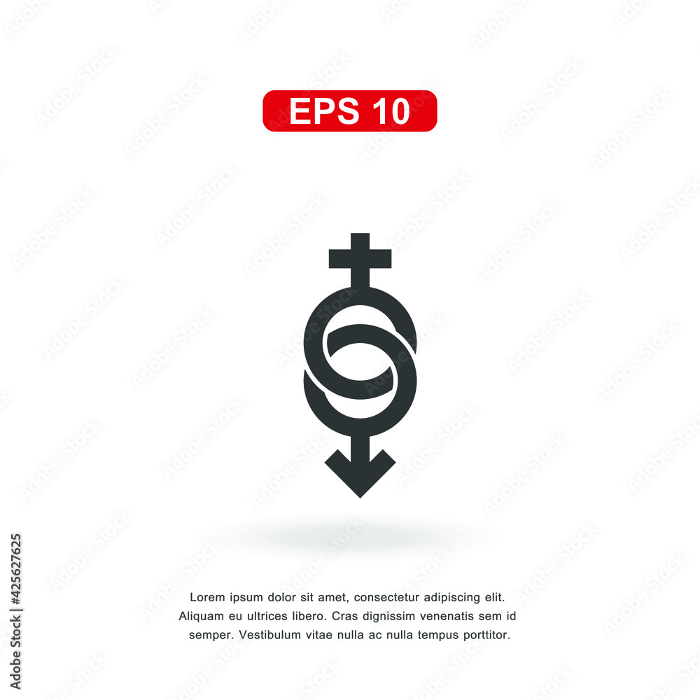 web icon gender sign isolated on white background. Simple vector illustration. web icon gender sign isolated on white background. Simple vector illustration.