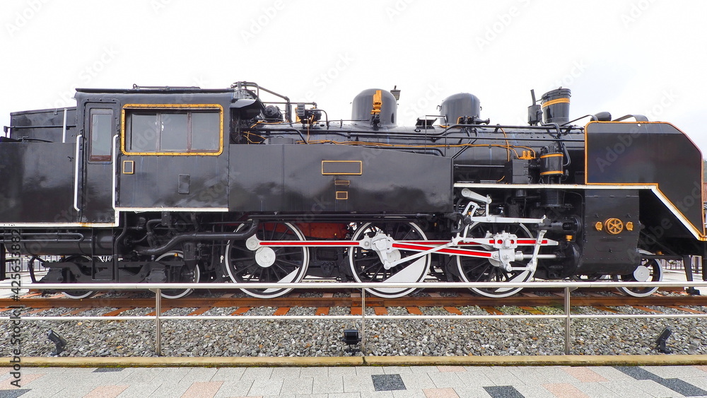 津山駅蒸気機関車1