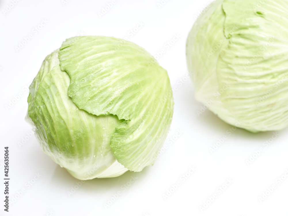 Fototapeta premium white cabbage on a white background