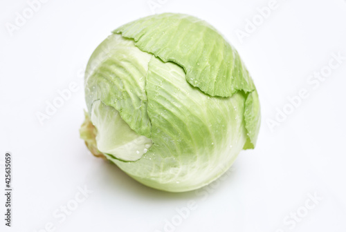 white cabbage on a white background © ivan_s