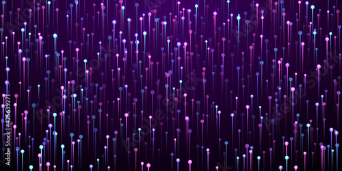 Futuristic glowing line streams speed motion
