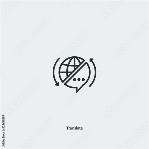 translate icon vector sign symbol