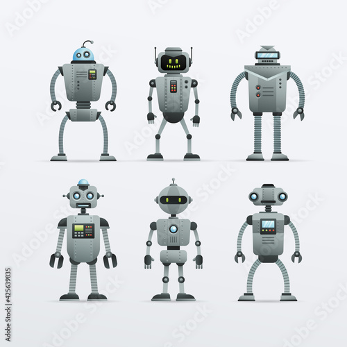 Colección de personajes robots