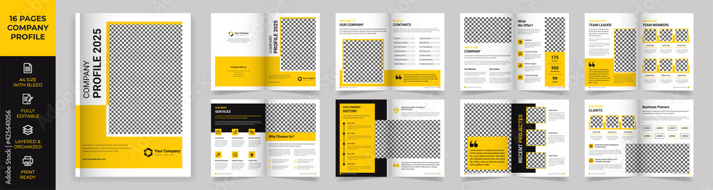 16 page Multipurpose Brochure template, Company Profile, Simple style and modern layout, Business Proposal, presentations, Annual report, Corporate report, advertising 16 page Multipurpose Brochure template, Company Profile, Simple style and modern layout, Business Proposal, presentations, Annual report, Corporate report, advertising