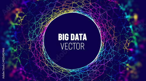 Big data IOT background. Big data artificial intelligence analysis technology background. Neural network technology