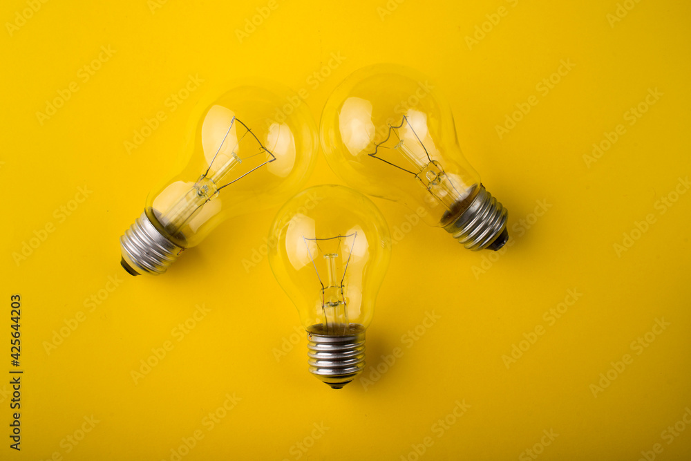 light bulb on a white background. incandescent light light bulb on a white background. incandescent light