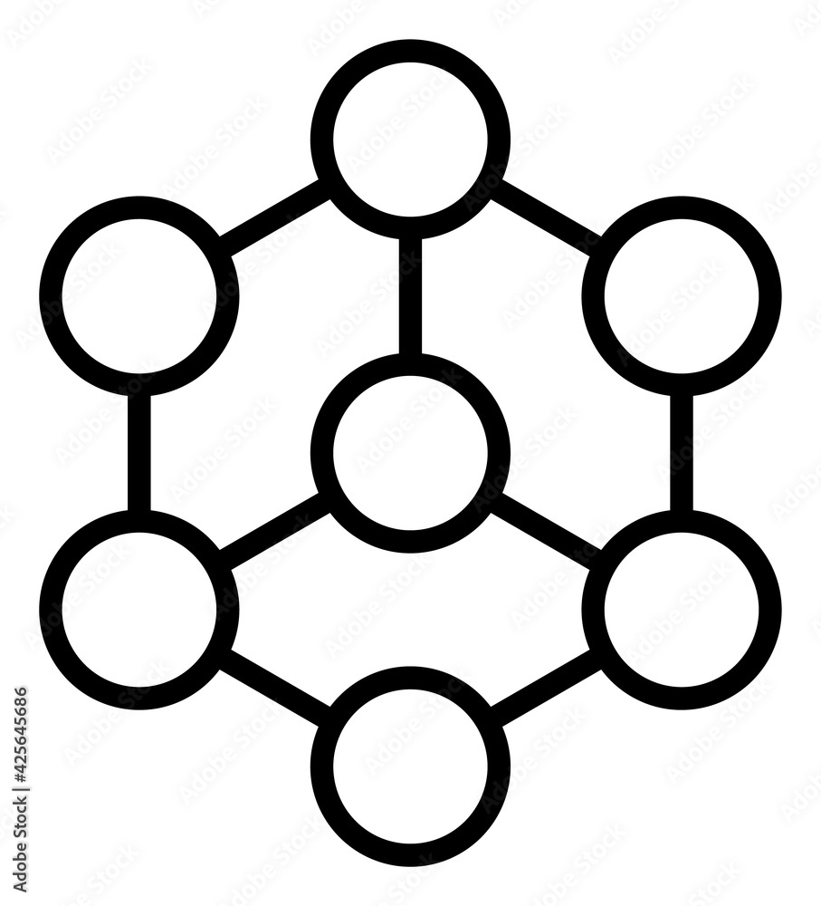 Blockchain icon with flat style. Isolated raster blockchain icon image on a white background. Blockchain icon with flat style. Isolated raster blockchain icon image on a white background.