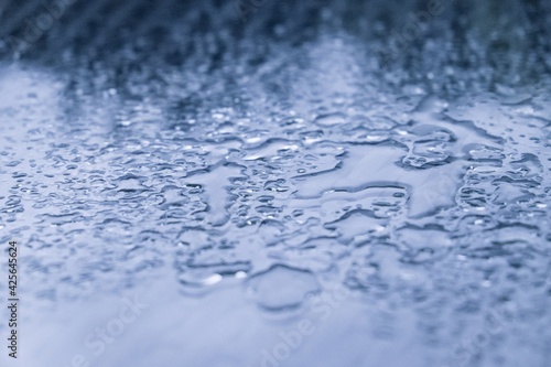 water drops on glass