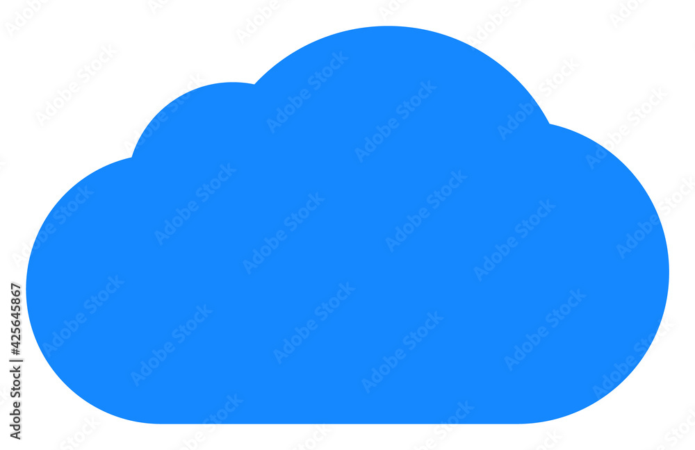 Cloud icon with flat style. Isolated raster cloud icon image on a white background. Cloud icon with flat style. Isolated raster cloud icon image on a white background.