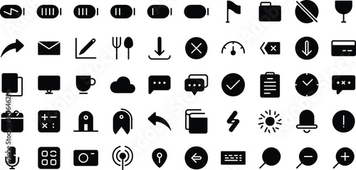 Media Icon User Interface Basic Line Style for any purposes website mobile app presentation