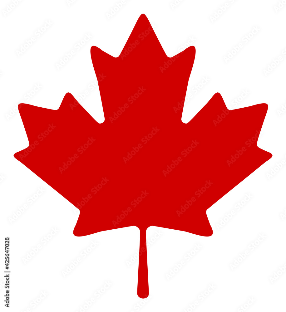 Maple leaf icon with flat style. Isolated raster maple leaf icon image on a white background. Maple leaf icon with flat style. Isolated raster maple leaf icon image on a white background.