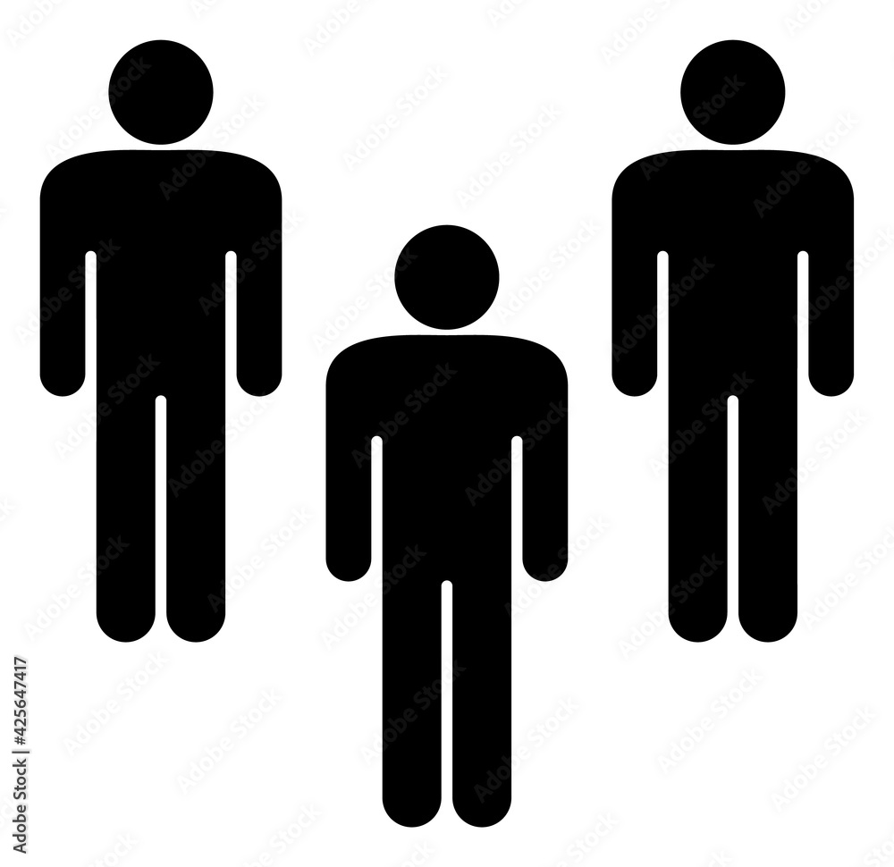 People crowd icon with flat style. Isolated raster people crowd icon image on a white background. People crowd icon with flat style. Isolated raster people crowd icon image on a white background.