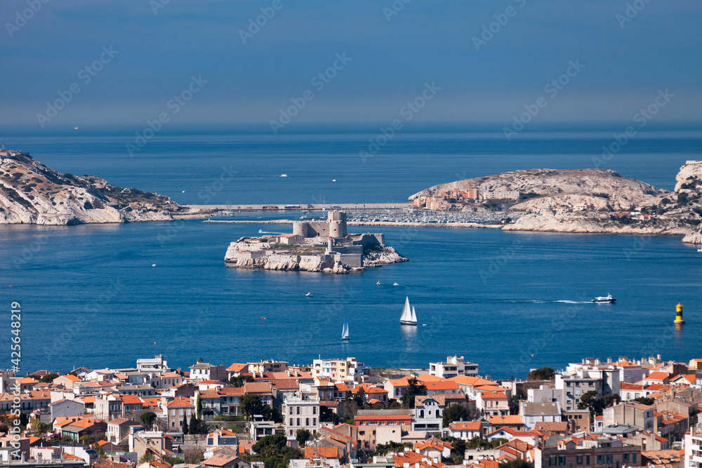 The Chateau d'If is a fortress located on the island of If, a small island in the Bay of Marseille.