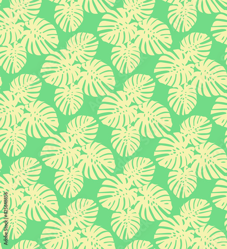 monstera green pattern summer jungle