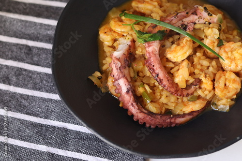 Seafood rice, brazilian food
