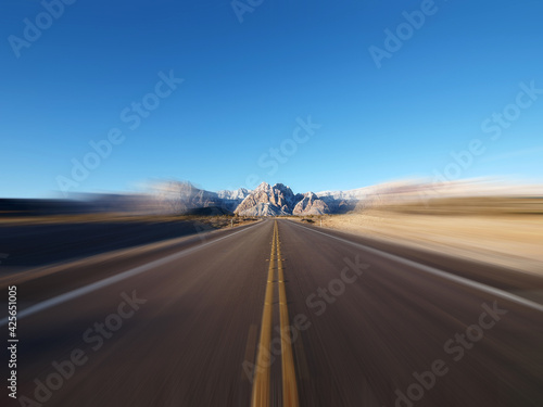 Motion blur view of Red Roc...