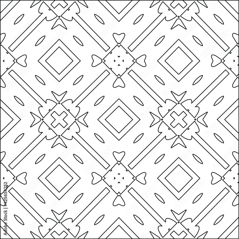 Geometric vector pattern with triangular elements. Seamless abstract ornament for wallpapers and backgrounds. Black and white colors. Geometric vector pattern with triangular elements. Seamless abstract ornament for wallpapers and backgrounds. Black and white colors.