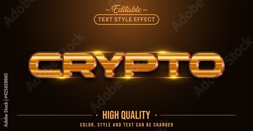 Editable text style effect - Crypto text style theme.